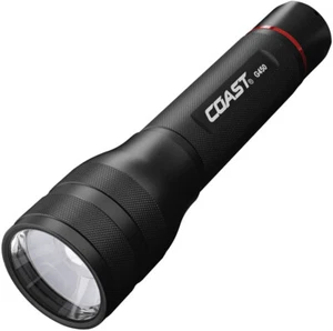 Linterna resistente al agua Coast G450 de aluminio negro y rojo 30122 - Imagen 1 de 2