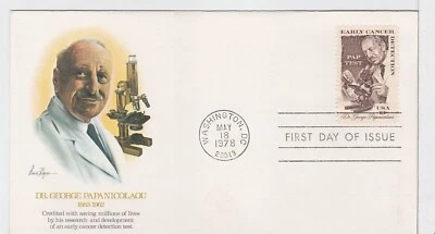 TurtlesTradingPost- Dr George Papanicolaou 1978 #1754  FDC- Fleetwood Cachet - Image 1 of 2