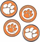 GOLF BALL MARKERS "NEW" 4 PACK COMBO PACKAGE DEAL - CLEMSON TIGERS NCAA