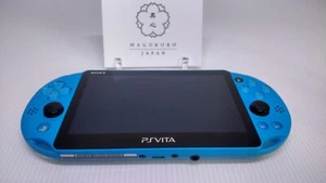 Sony PS Vita Aqua Blue PCH-2000 ZA23 Wi-Fi Handheld Console Only Japan Used - Picture 1 of 8