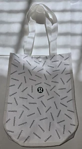lululemon tote bag White Dark Green Logo Medium 12 x 9 1/2 inches - Picture 1 of 3
