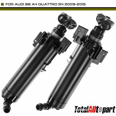 2x Bicos de Lavadora de Farol Frontal Ambos os Lados para Audi B8 A4 Quattro S4 2009-2015 - Imagem 1 de 4