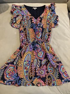 Beautiful - JUICY COUTURE - Paisley Print Womens Summer Dress - Size 0 - CUTE! - Picture 1 of 6