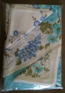 IDEA CASA - CUCINA - TOVAGLIA + 6 TOVAGLIOLI - A FIORI - VINTAGE - Foto 1 di 2