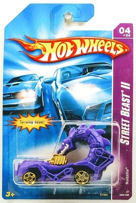Hot Wheels 2007 Street Beast II Series Rodzilla purp,ex.card, I combine shipping - Image 1 of 3