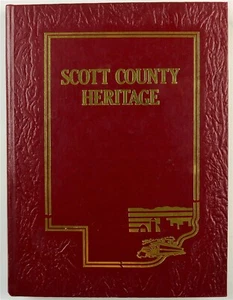 Libro de historia familiar Scott County Iowa Davenport Bettendorf Eldridge Le Claire IA - Imagen 1 de 12