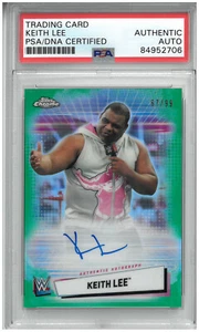 KEITH LEE SIGNED AUTOGRAPH SLABBED WWE 2021 TOPPS CHROME CARD 67/99 PSA DNA - Picture 1 of 2