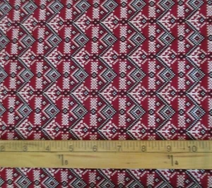 Winter Wonderland Red Geometric by Studio E 100% Cotton By the Yard - Picture 1 of 1