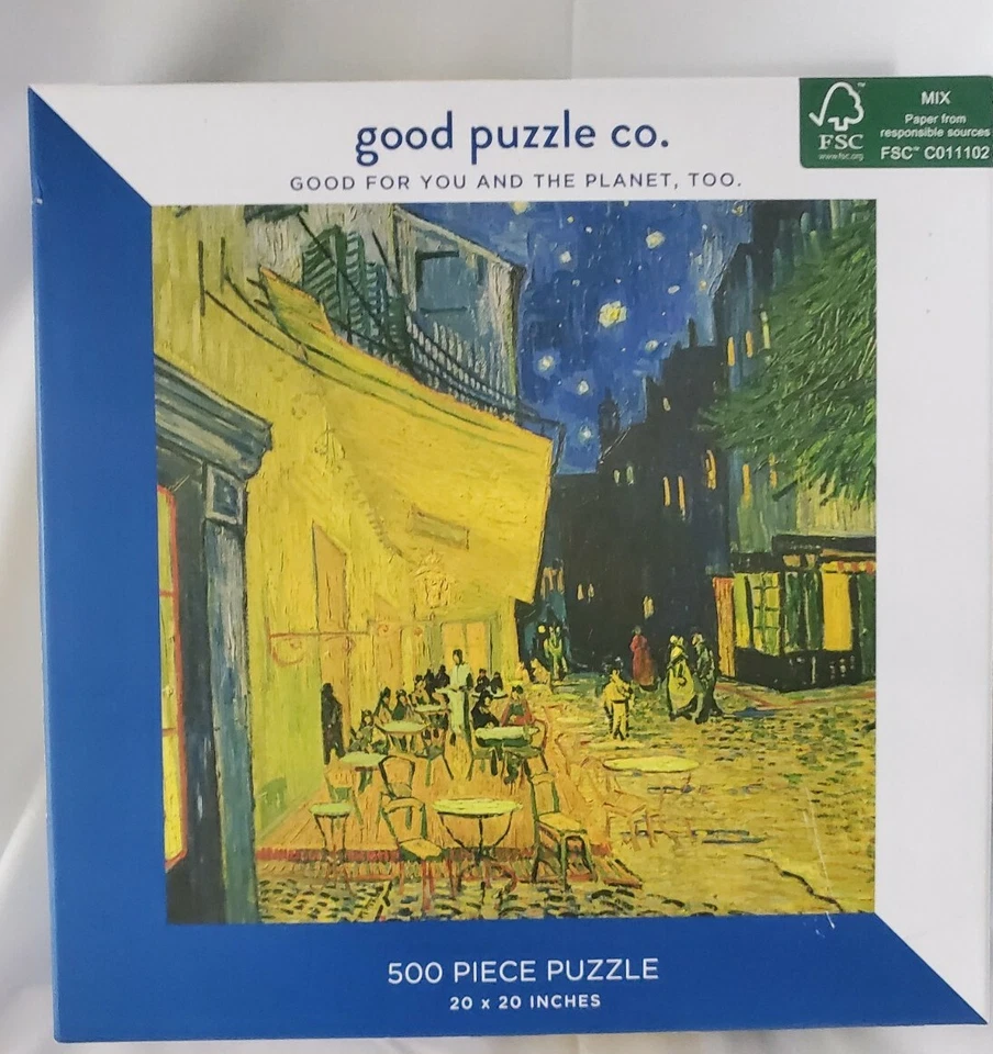 2 Jigsaw Puzzles Van Gogh Terrace Puzzle 500 & 1000 Shoes With Plants
