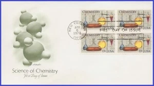 USA5 #1685 U/A ARTMASTER FDC BL4 Chemistry Centenary - Bild 1 von 1