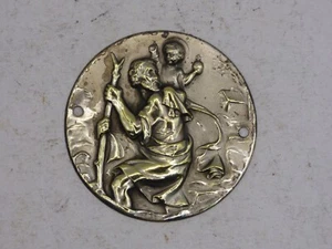 VINTAGE ST CHRISTOPHER PATRON SAINT OF TRAVEL BADGE EMBLEM - NOS - Picture 1 of 3