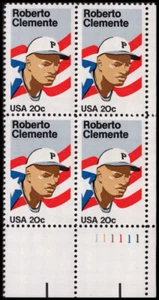 # 2097 Roberto Clemente Como Nuevo Nunca Bisagras Placa # Bloque Pittsburg Pirate Player - Imagen 1 de 1