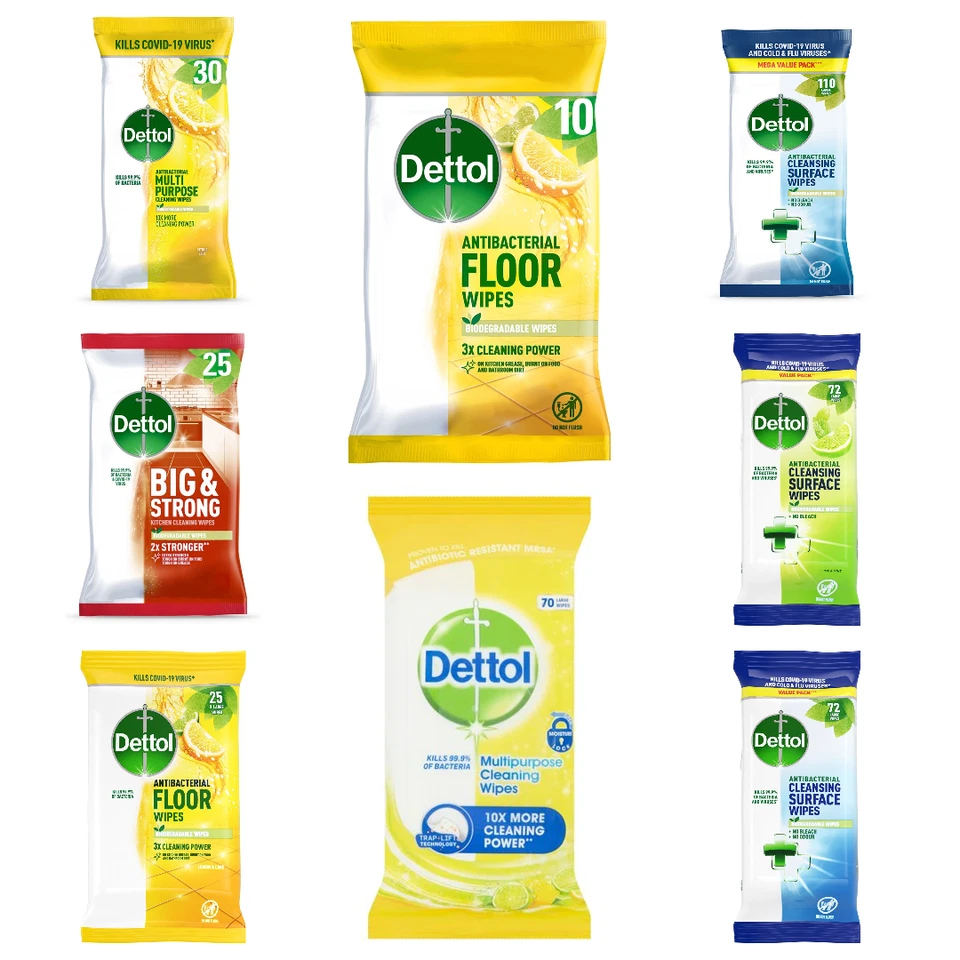Dettol Wipes Antibacterial Surface Floor Cleansing Biodegradable Wipes - Image 1 of 1