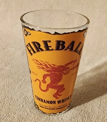 Fireball Cinnamon Whisky Pint Drinking Glass 16 Oz 2020 Sazerac Brands EUC - Image 1 of 4
