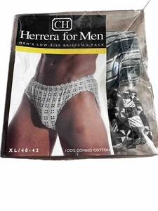 CH Herrera for Men Briefs Mens XL 40 42 Low Rise 4 Pack Open Box - Picture 1 of 3