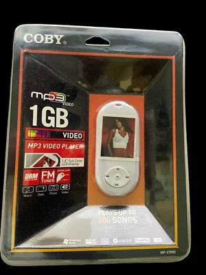Coby MP3 1 GB Video Player with FM Tuner MP-C7082 New Sealed Box 500 songs #79 - Image 1 of 2