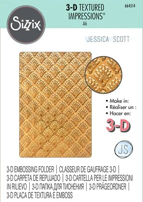 Sizzix Shells 3D Embossing folder #664514 Retail $12.99 by Jessica Scott - Image 1 of 4