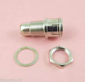 Adattatore connettore RF dritto coassiale dado RF dado IEC TV PAL DVB-T femmina a RCA - Foto 1 di 2