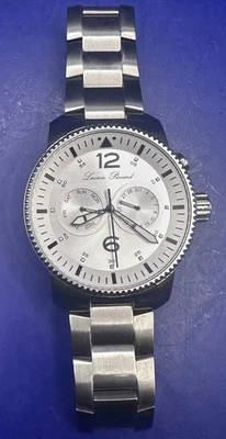 Lucien Piccard Expeditor Mens Stainless 44mm Sapphire Swiss Watch LP-13017-22 - Image 1 of 4