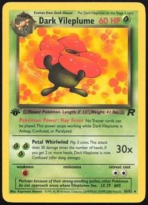 Carte Pokémon Dark Vileplume 30/82 Edition 1   Team Rocket English - Imagen 1 de 2