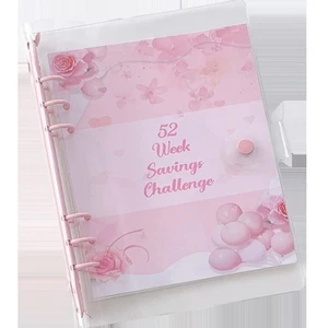 with 13 Sheet Inner 52 Week Savings Challenge PVC Savings Binder Couples - Picture 1 of 12