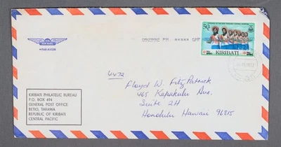 MayfairStamps Kiribati 1992 Apertura Hospital Central a Honolulu HI Cubierta aau_75 Foto 1 de 2