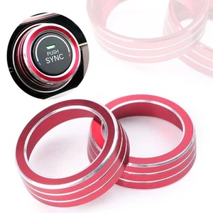 Anillo de cubierta de interruptor de control de aire acondicionado rojo para Honda Civic 2016 2017 gk - Imagen 1 de 9