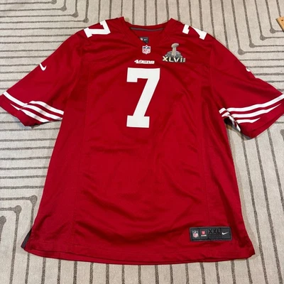 NFL 球员耐克 Colin Kaepernick 旧金山 49 人队 #7 足球球衣,XXL — 第 1/4 张图片