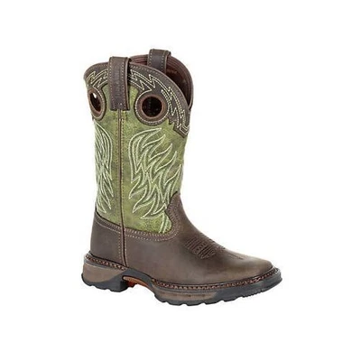 Bota de Trabalho Infantil Lil Maverick XP, Marrom Oleado e Verde Floresta, Botas Durango - Imagem 1 de 4