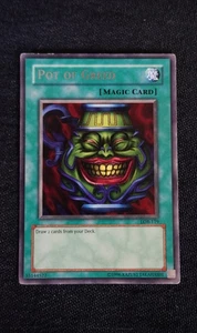 Yugioh! LP Pot of Greed - LOB-119 - Raro - Edición Ilimitada Ligeramente Jugado, Eng - Imagen 1 de 2