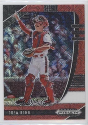 2020 Panini Prizm Draft Picks Red Mojo Prizm Drew Romo #PDP35 - Image 1 of 2