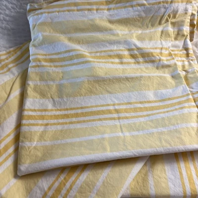 Pottery Barn Outlet Euro Shams Amarillo Rayas Algodón Costero Playa Set 4 (a43 Foto 1 de 4