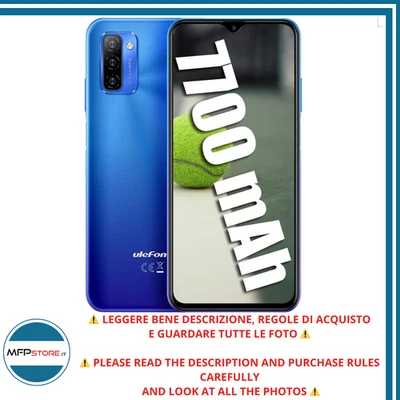 Smartphone Ulefone Note 12P 4G 7700mAh 6,82" 4GB + 64GB Slot Per 3 Schede - Blu - Immagine 1 di 4