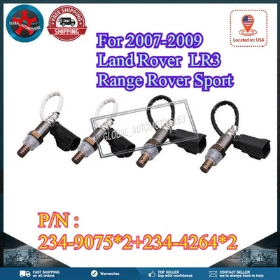 Sensor de oxígeno aguas arriba+abajo 4 piezas para Land Rover LR3 Range Rover Sport 2007-2009 Foto 1 de 4
