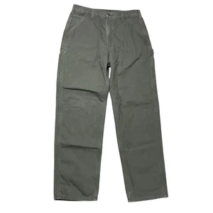 Pantalones Carhartt Para Hombre 34x32 Franela Forrados Carpintero Utilidad Trabajo Musgo Verde B111 - Imagen 1 de 10