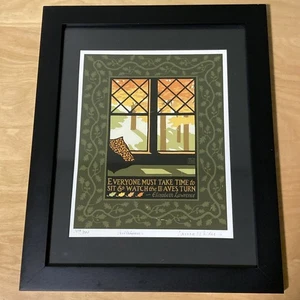 American Bungalow Autumn Limited Edition Block Print by Laura Wilder Signed 149 - Picture 1 of 6