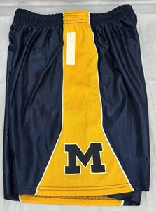 Vintage Shorts Mesh Jersey Michigan Wolverines Majestic Herren Größe Large Streifen - Bild 1 von 6