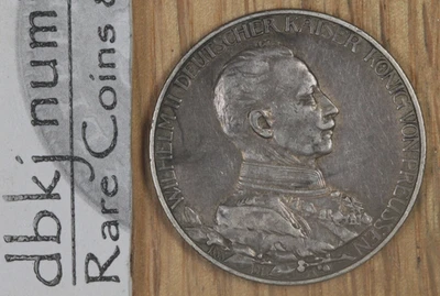 1913A German States - Prussia - 2 Mark (25th Anniv) KM 533 - XF Extra Fine dbkjA - Image 1 of 3