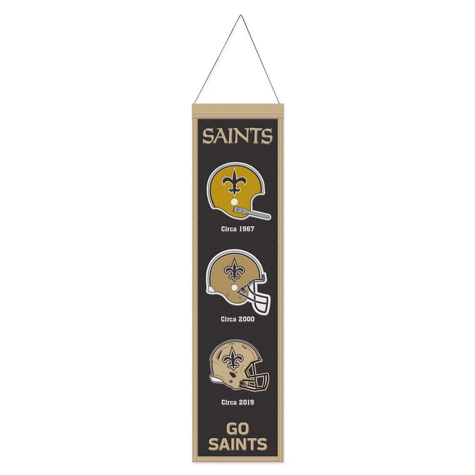 New Orleans Saints Embroidered Wool Banner 8 Inch Fanatics
