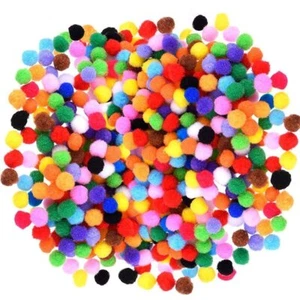 1000PCS 15mm Assorted Color Pom Poms DIY Hobby & Craft Decorations - Picture 1 of 4