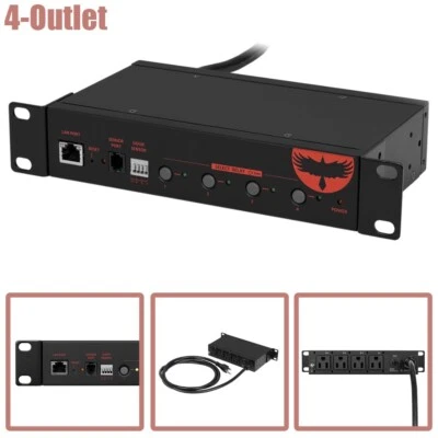 4-Outlet Smart Power Delivery Unit PDU Remote Power Management TCP/IP Based - Image 1 of 4