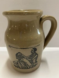 Stoneware Pitcher Made In England Vtg H Dickson Hats Caps Furs Albany Dad Gift - Picture 1 of 24