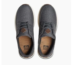 Reef Rover Herren Turnschuhe Boot Slipper Schuhe Größe 10 Schwarz Niedrig Canvas - Bild 1 von 7