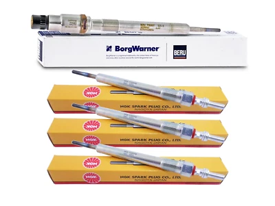  FOR AUDI A3 SKODA OCTAVIA VW GOLF MK7 BERU NGK GLOW PLUG SET PRESSURE SENSOR  - Image 1 of 4