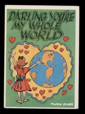 1959 TOPPS FUNNY VALENTINES #58a DARLING YOU'RE MY WHOLE WORLD