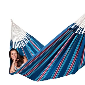 Doppel Hängematte Currambera blueberry blau La Siesta Tuchhängematte - Bild 1 von 9