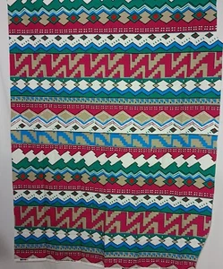 Vintage Fabric Joan Kessler For Concord Southwest Aztec Geometric Pink 1980s - Picture 1 of 12