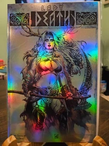 Lady Death Necrotic Genesis #1 Krome variante Holofoil quasi nuovo Coffin Comics Pulido - Foto 1 di 6