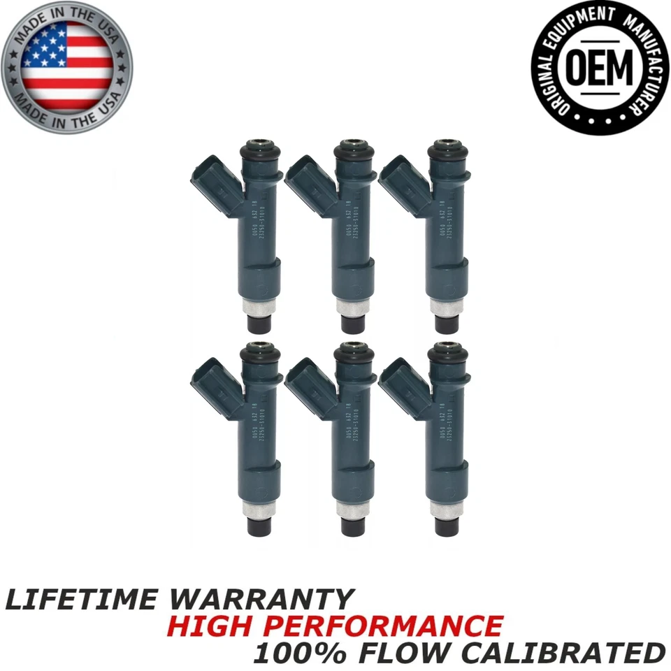 6x NUEVOS inyectores de combustible DENSO para Toyota FJ Cruiser 2007-09 4,0 L V6 #23250-0P030 Foto 1 de 4