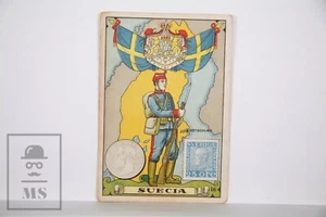 Trading Card - Flag, Soldier & Country. 16, Sweden - Spanish Chocolate Adv. - Imagen 1 de 2
